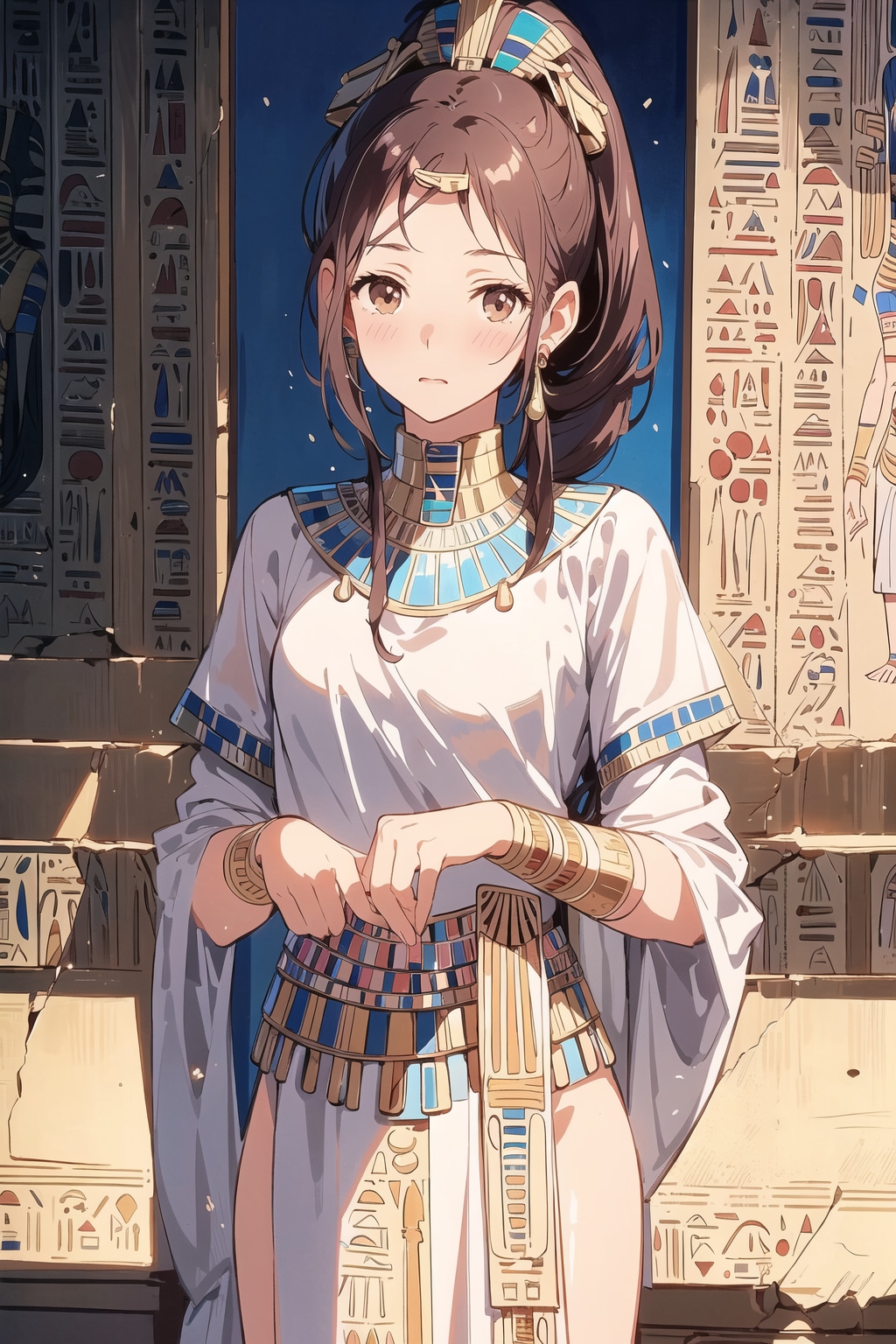 はずかしそうにこちらを見つめるエジプトの王女様