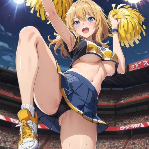 チアリーダーの練習②