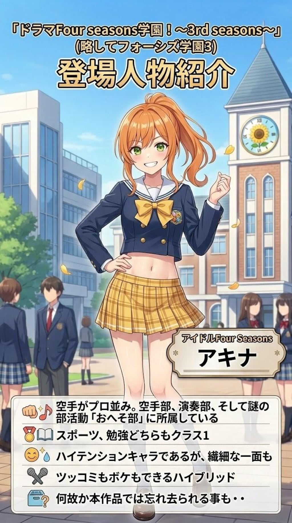 【累計52000いいね記念】フォーシズ学園3主要人物紹介