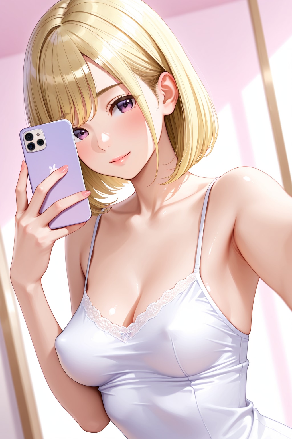 胸ぽち自撮り