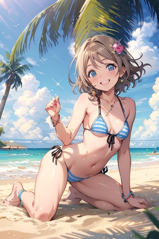南国で撮影する現役JKモデル