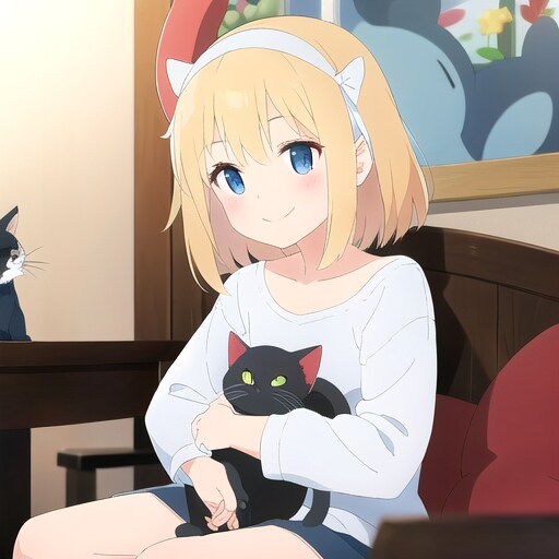 猫と少女 | の人気AIイラスト・グラビア