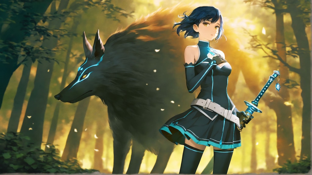 神獣の影、少女の剣