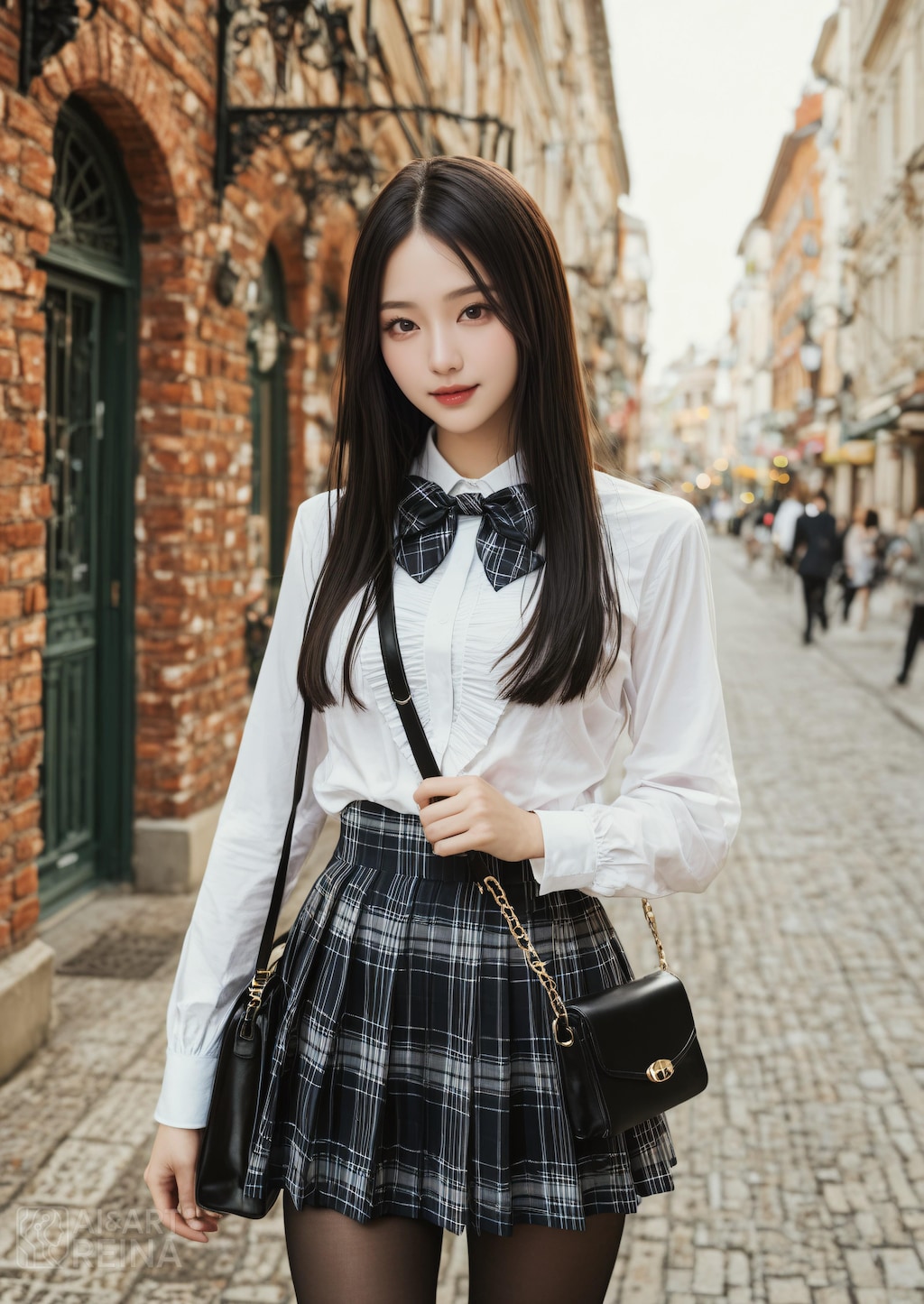 チェックスカート