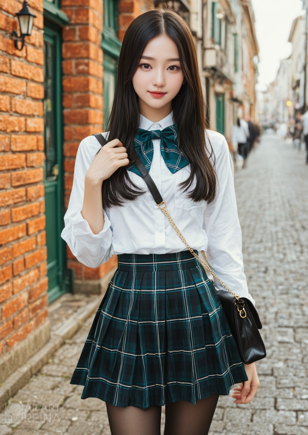 チェックスカート