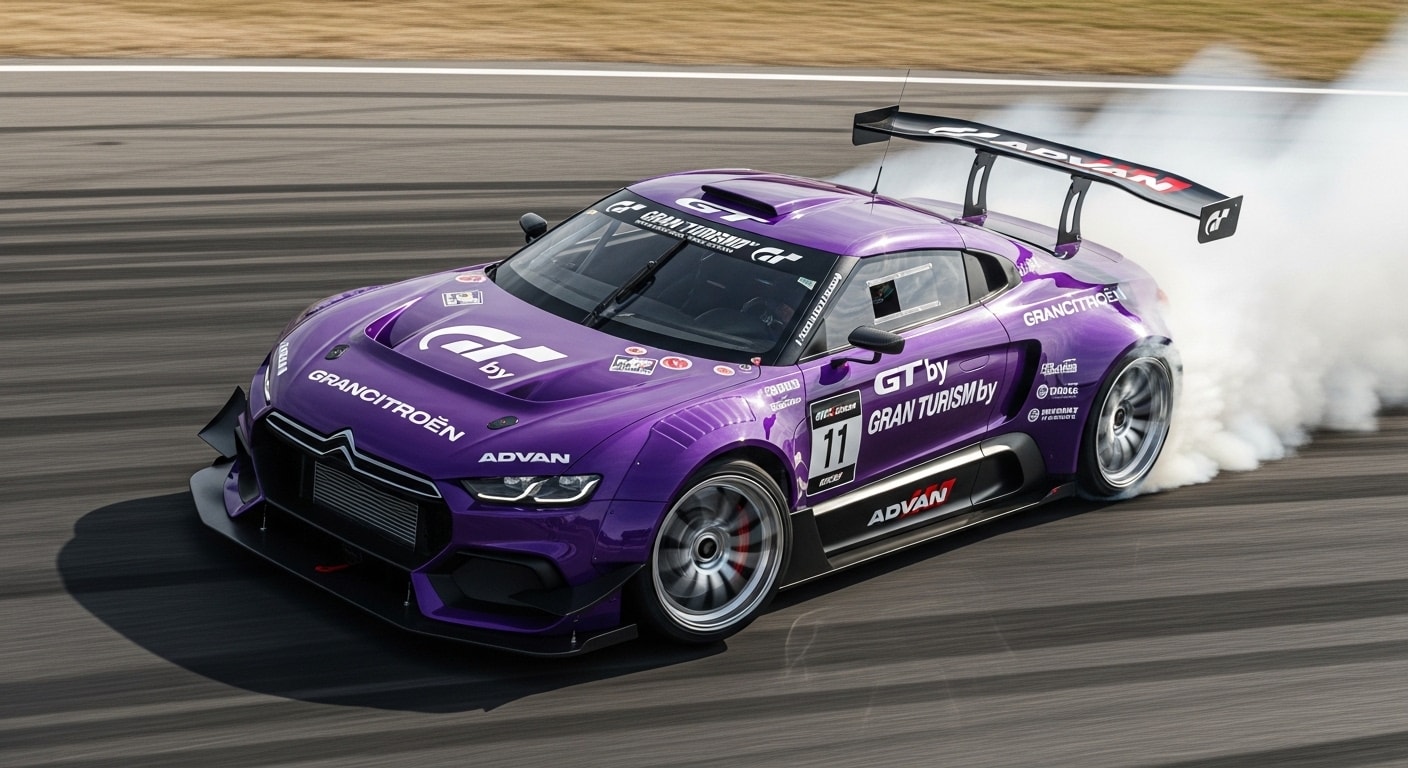 グランツーリスモ　シトロエンビジョングランツーリスモのドリ車 | の人気AIイラスト・グラビア