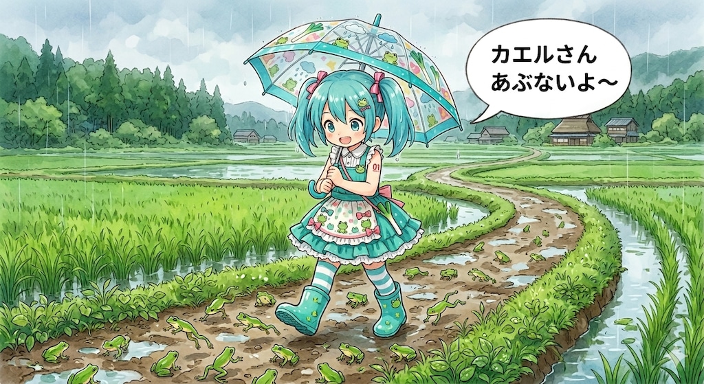 カエルさんあぶないよ～🐸