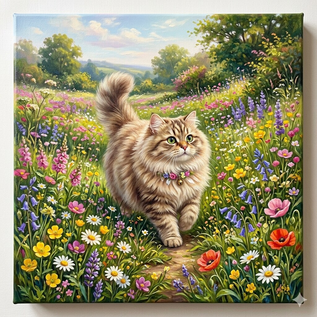 🐈️花畑をお散歩中