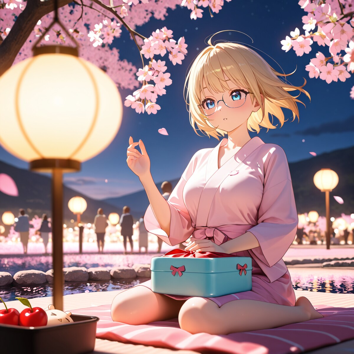 「夜桜・・・風流ってやつ？」