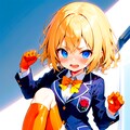 制服姿の正義の競泳水着ヒロインちゃん！ 3枚目