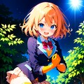 制服姿の正義の競泳水着ヒロインちゃん！ 6枚目