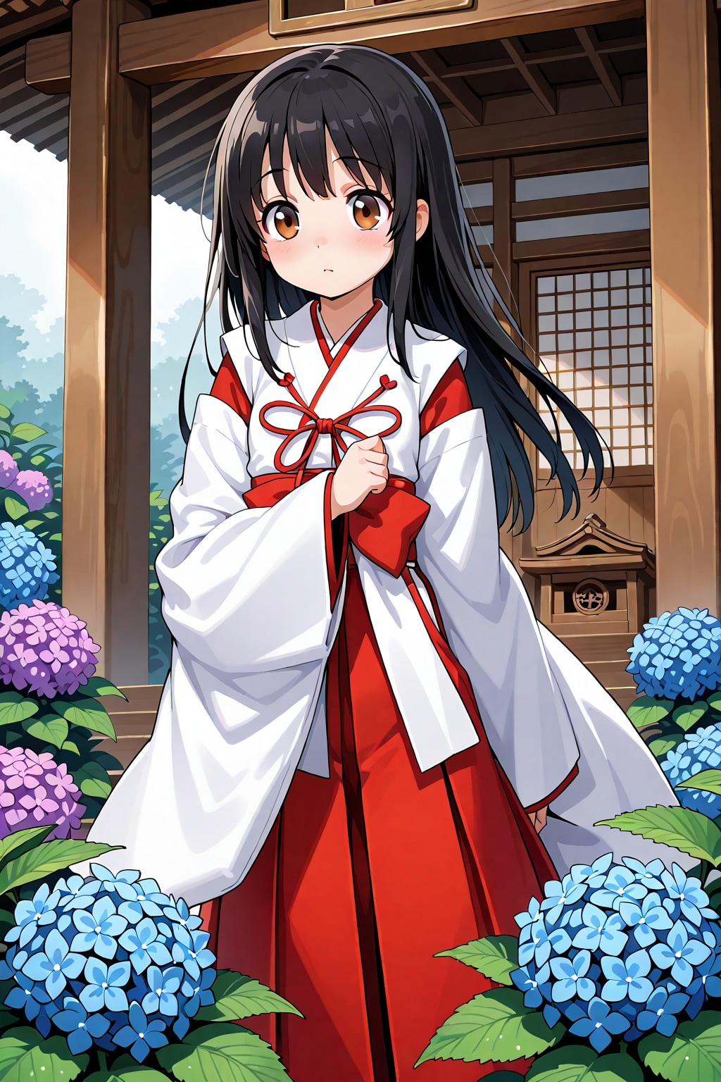 紫陽花とさくらちゃん