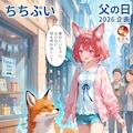 赤の霊狐とひ孫娘 3枚目