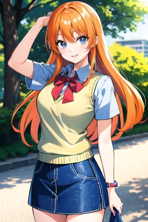 橙髪女子