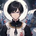 宇宙と黒髪短髪男性★その2（12枚） 4枚目