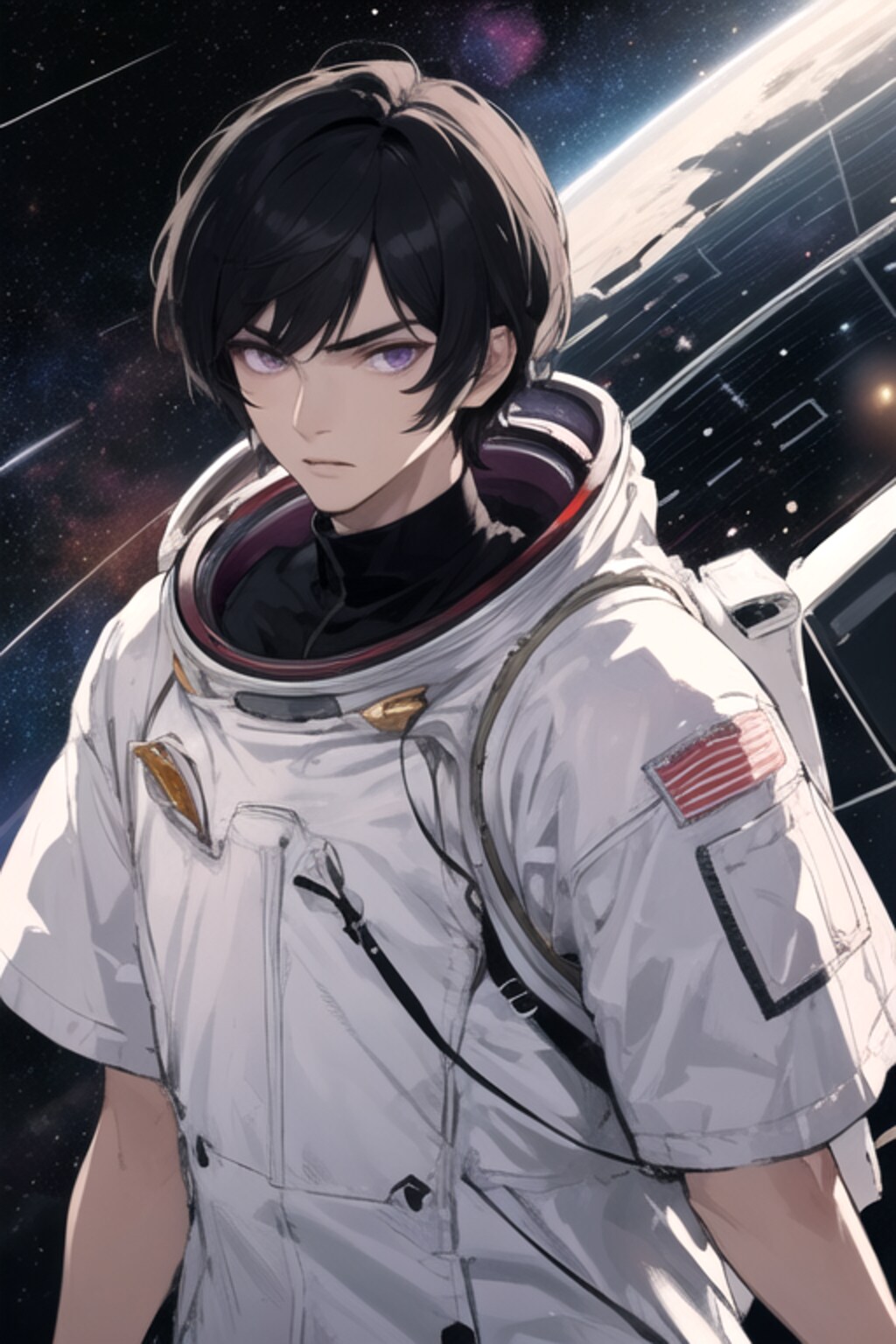 宇宙と黒髪短髪男性★その2（12枚）