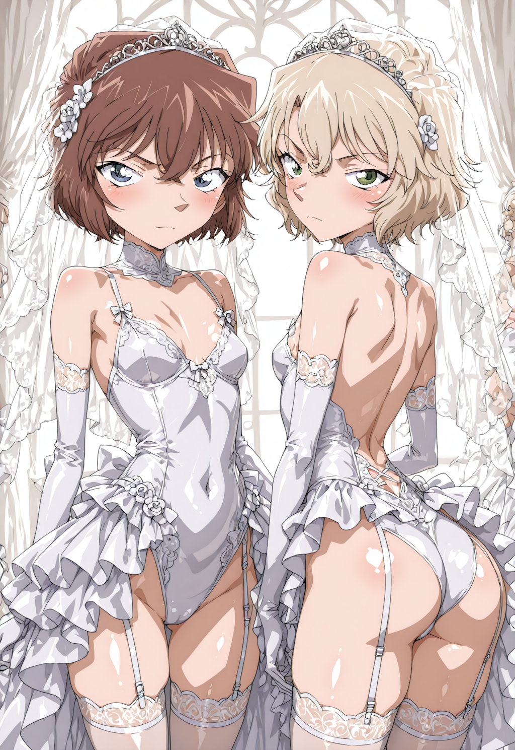 灰原哀＆メアリー世良Wウェディングドレス