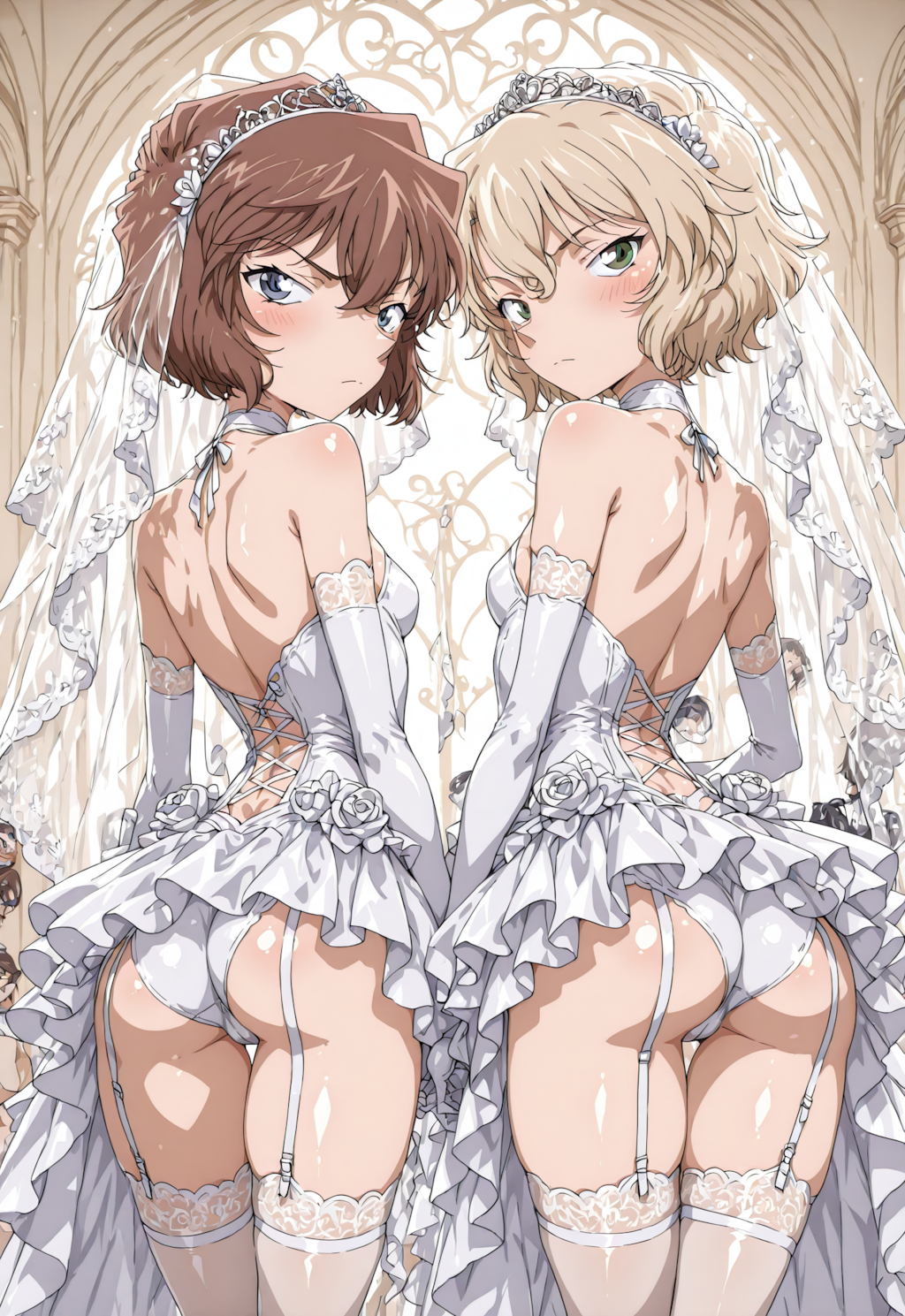 灰原哀＆メアリー世良Wウェディングドレス