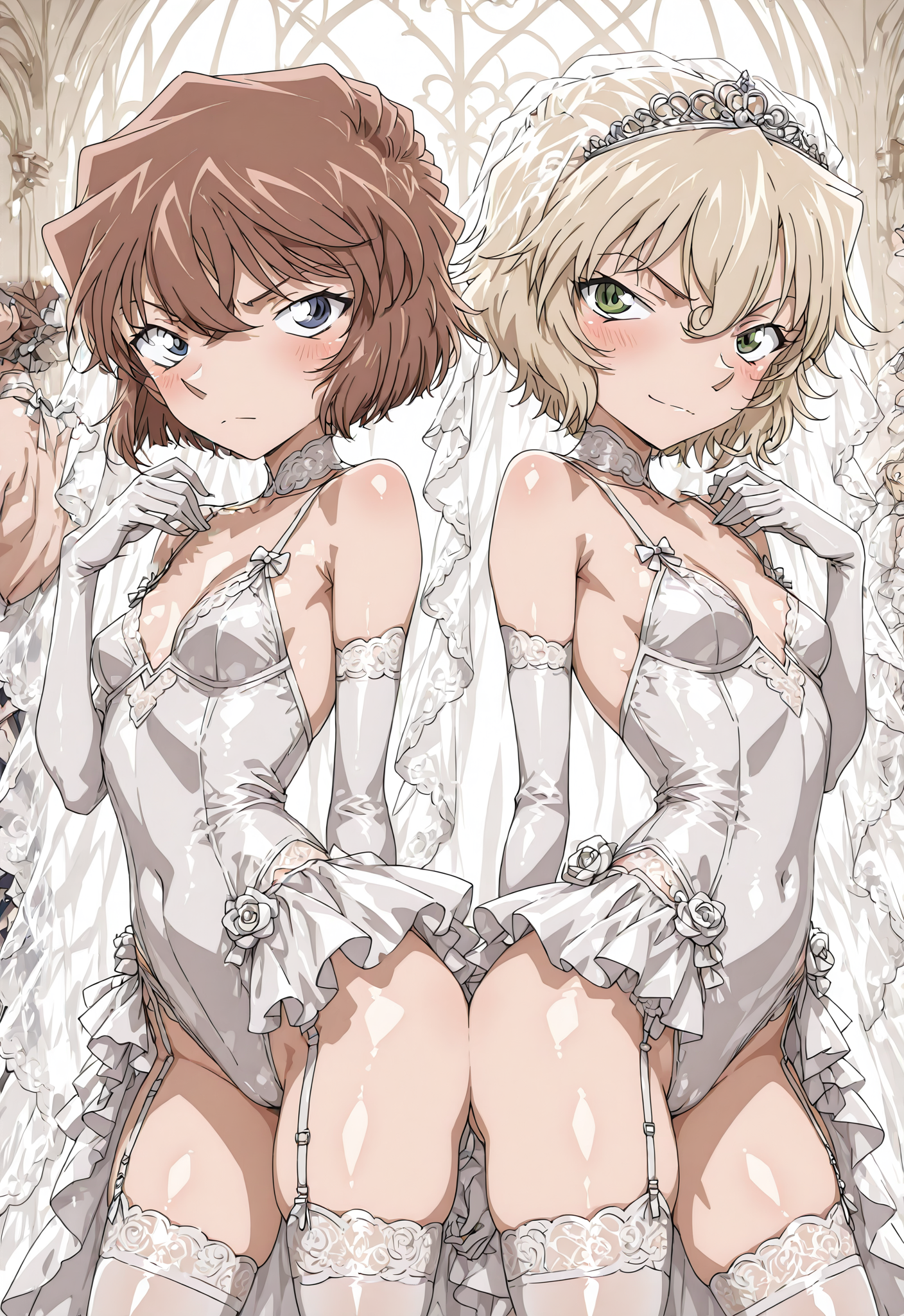 灰原哀＆メアリー世良Wウェディングドレス