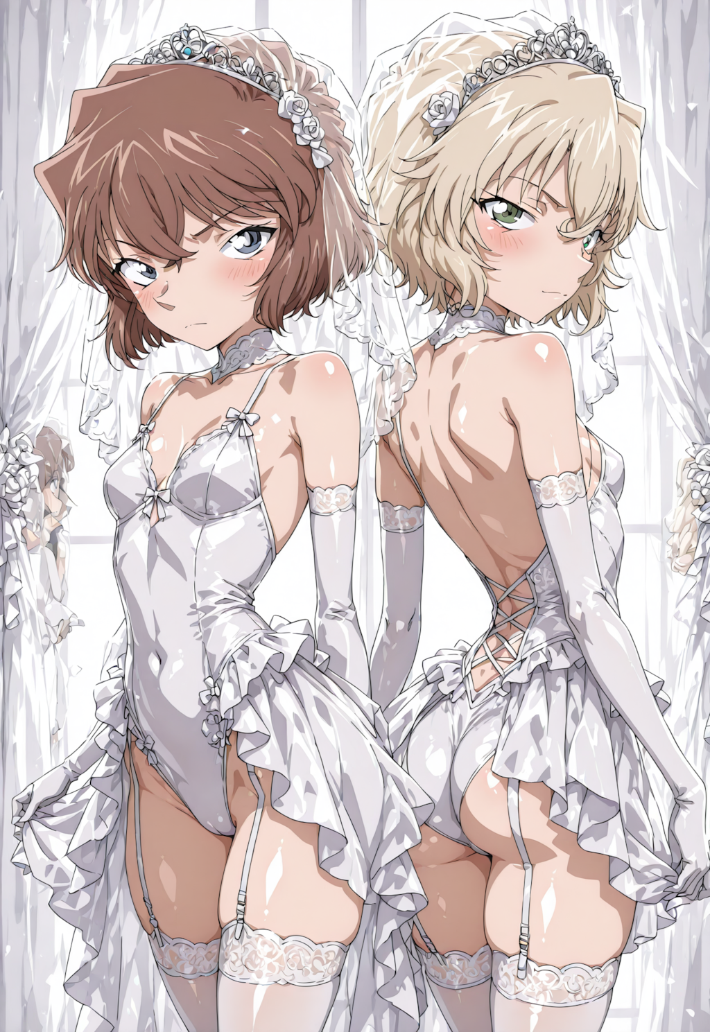 灰原哀＆メアリー世良Wウェディングドレス