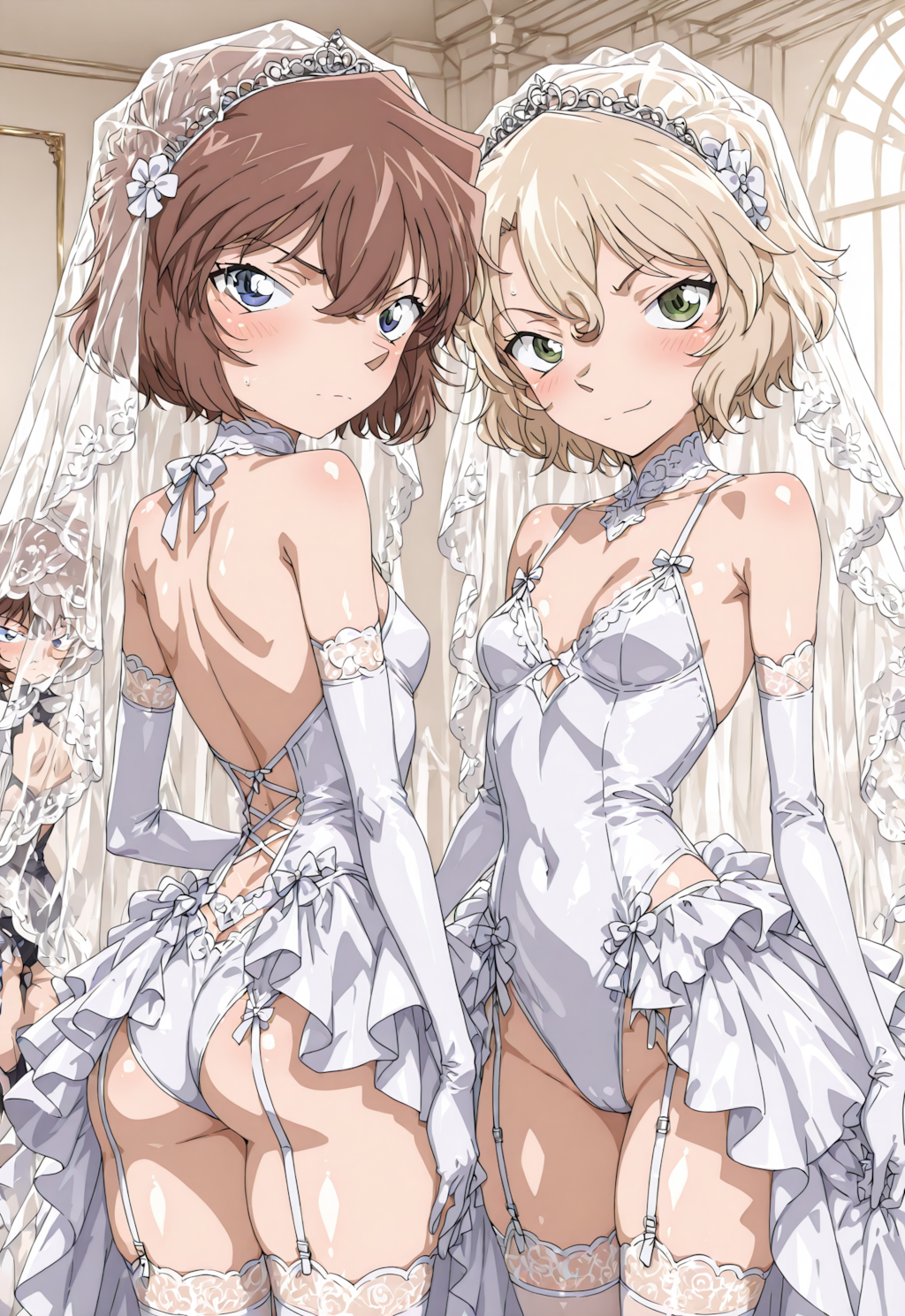 灰原哀＆メアリー世良Wウェディングドレス