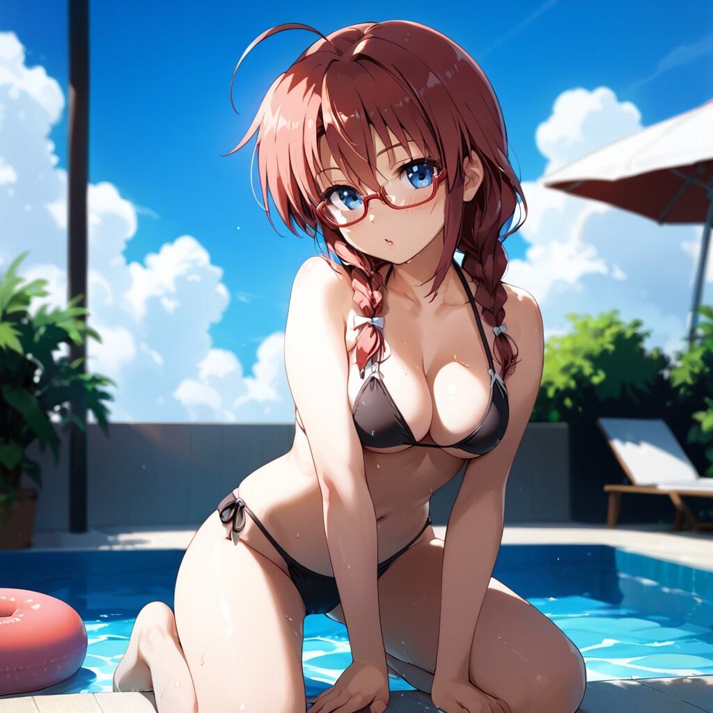 赤い眼鏡とTバック(waiNSFW版)