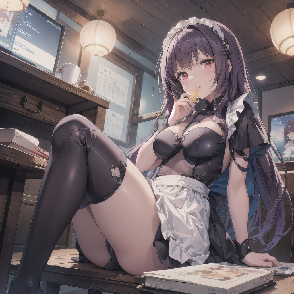 茶髪ロングで漫画喫茶の少女３