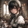 アンティークカフェのメイドさん 4枚目