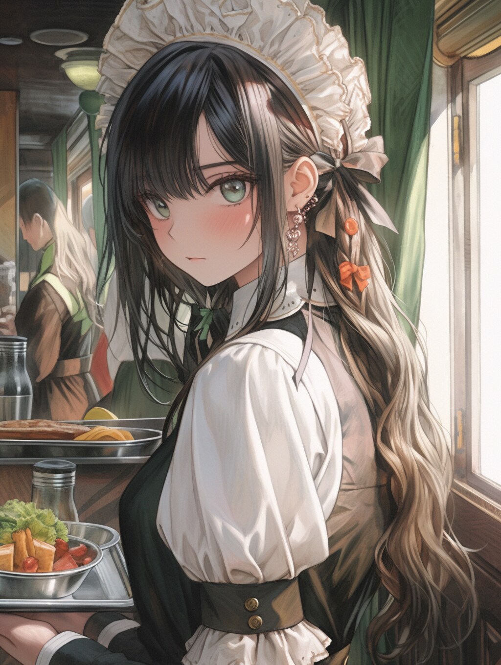 アンティークカフェのメイドさん