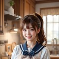 朝のお弁当作りの君 2枚目