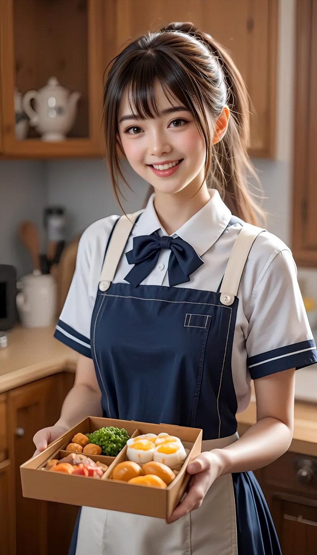 朝のお弁当作りの君
