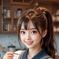朝のお弁当作りの君 3枚目