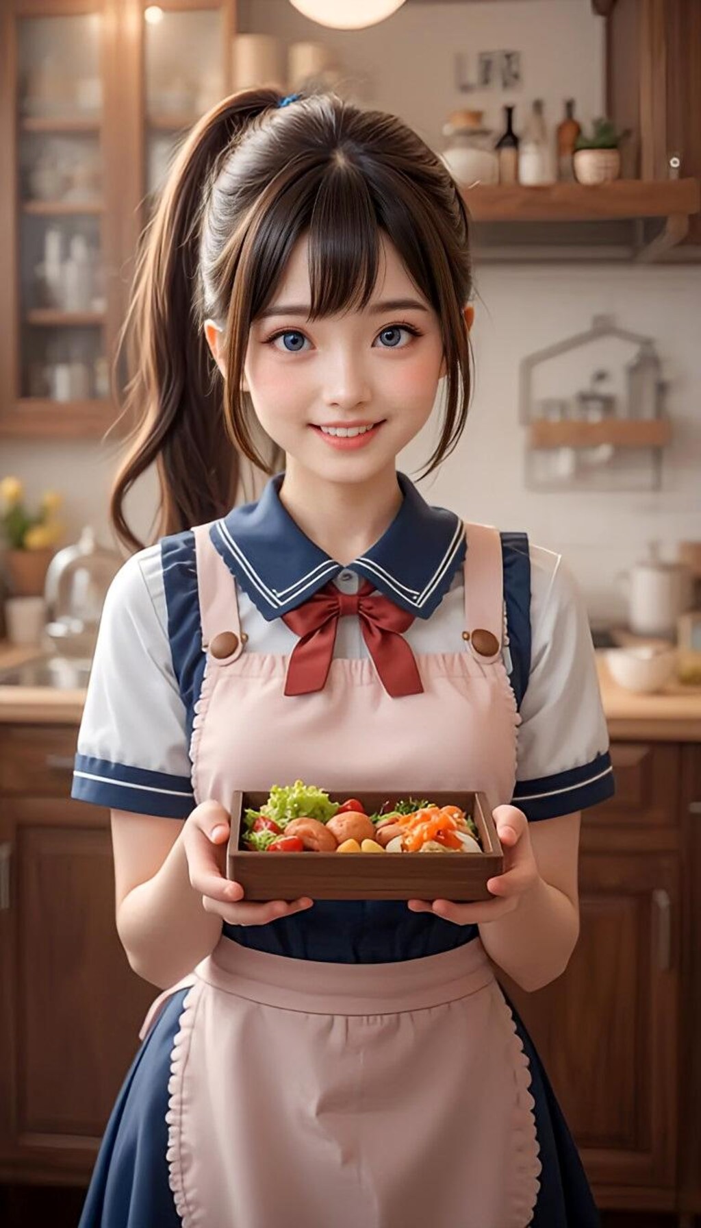 朝のお弁当作りの君