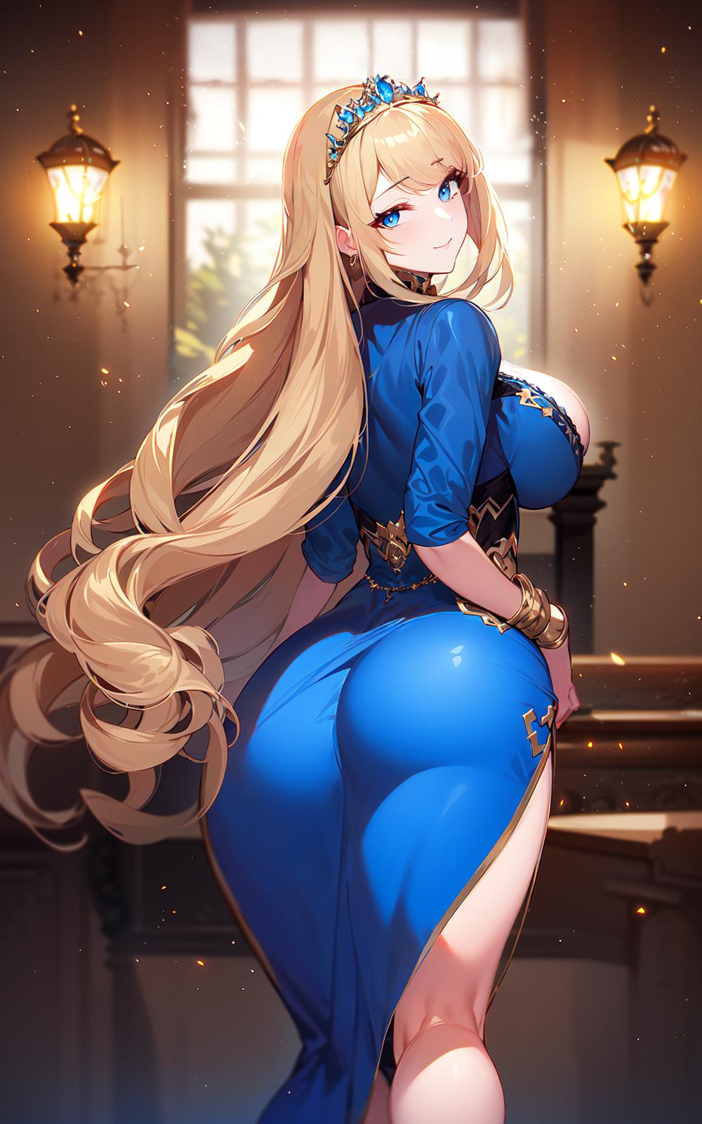 振り返るリディア