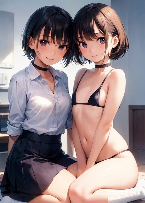 制服とビキニ