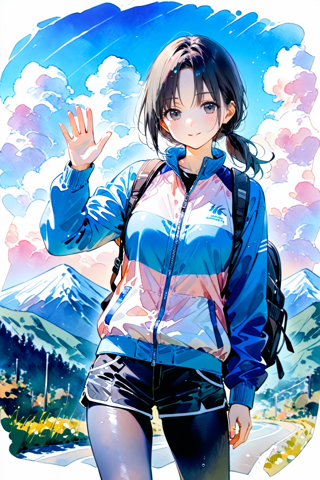 【Today's illustration】model⑰「登山」