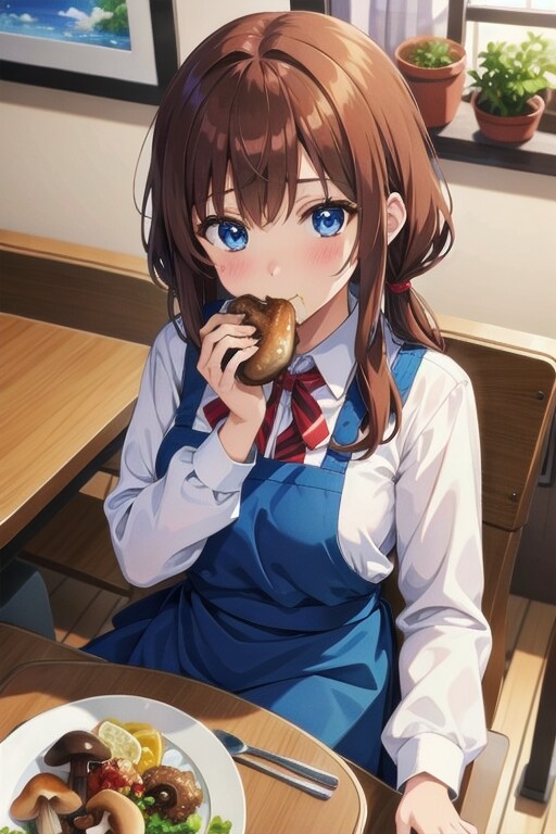 朝から怪しいキノコ食らう女子高生🍄