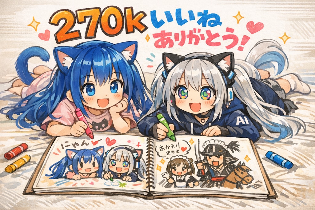 270Kいいねありがとうーっ