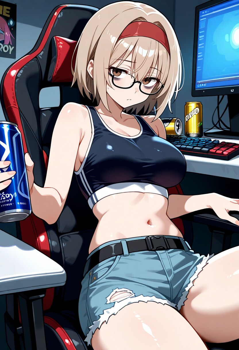 【今日の腹筋】ゲームプレイ4日目 | の人気AIイラスト・グラビア