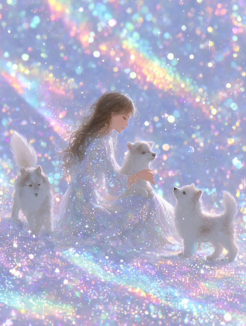 女の子と犬-srefのお試し