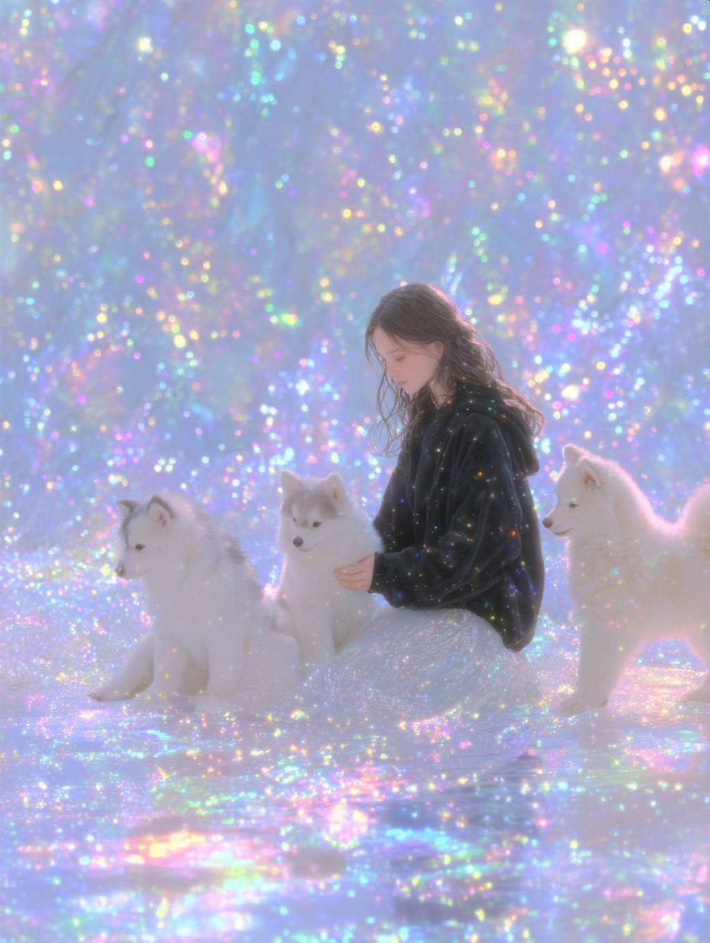 女の子と犬-srefのお試し