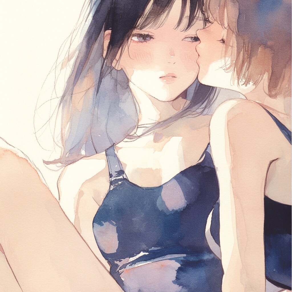 プールサイドにて