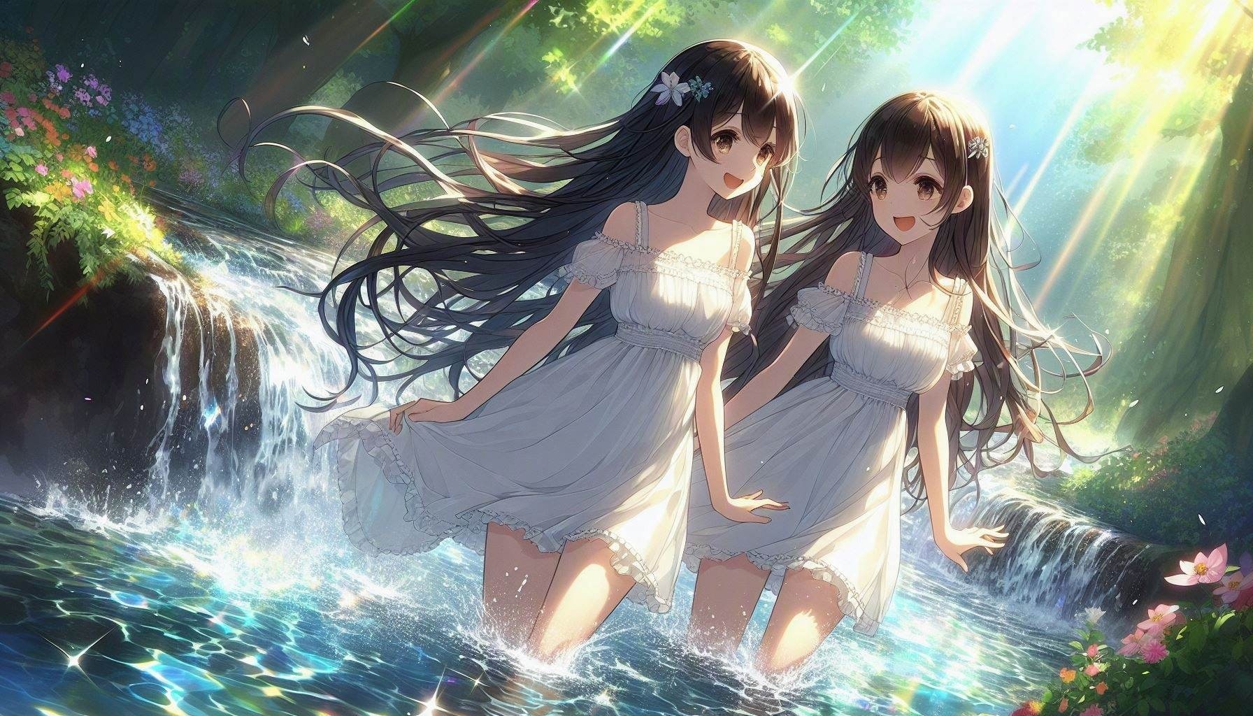 川遊び(DALL-E)(5) | の人気AIイラスト・グラビア