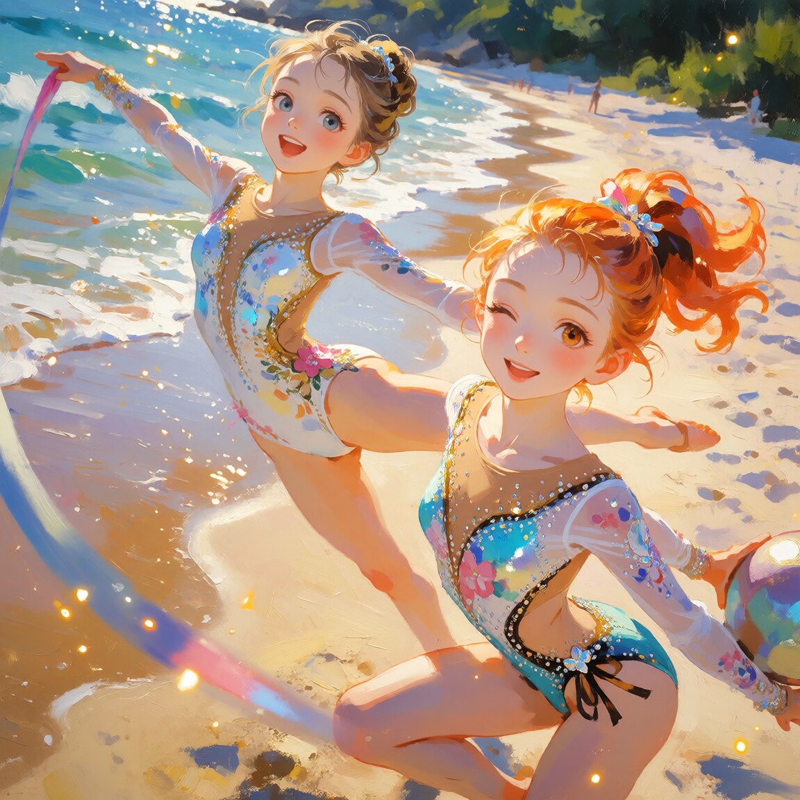 浜辺の特訓