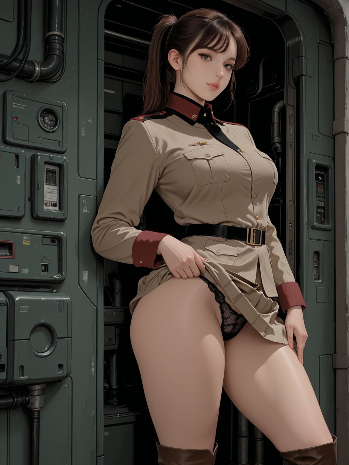 パンツ見せてくれる連邦軍女子