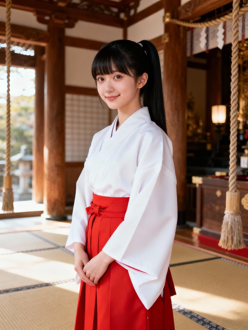 巫女装束の執事ちゃん