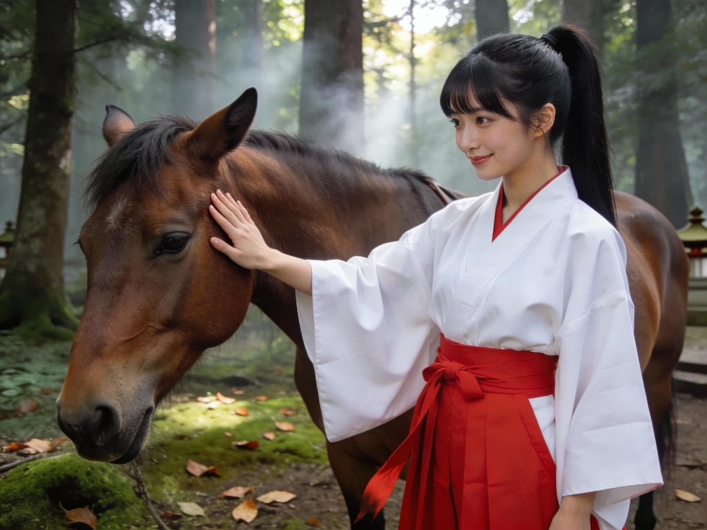 巫女装束の執事ちゃん