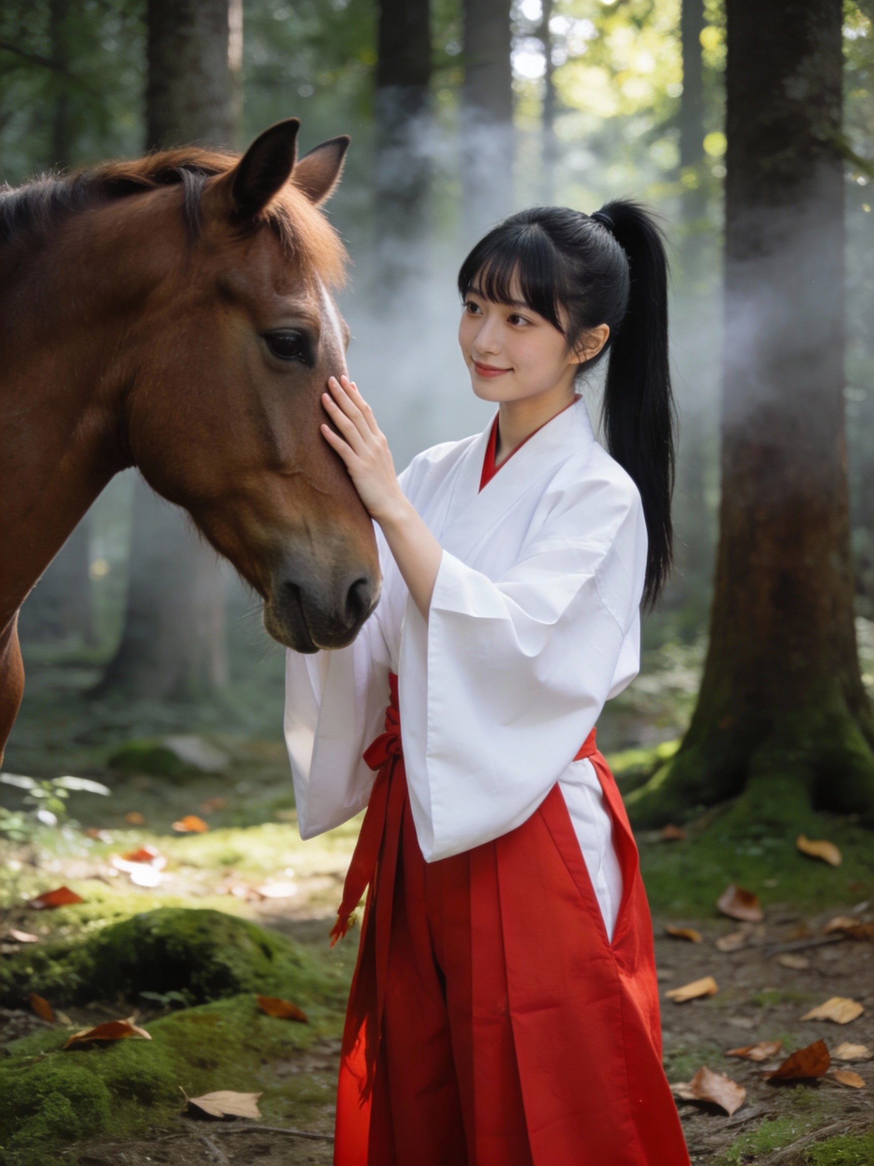 巫女装束の執事ちゃん | の人気AIイラスト・グラビア