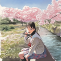 気になるあの子と桜観賞 9枚目