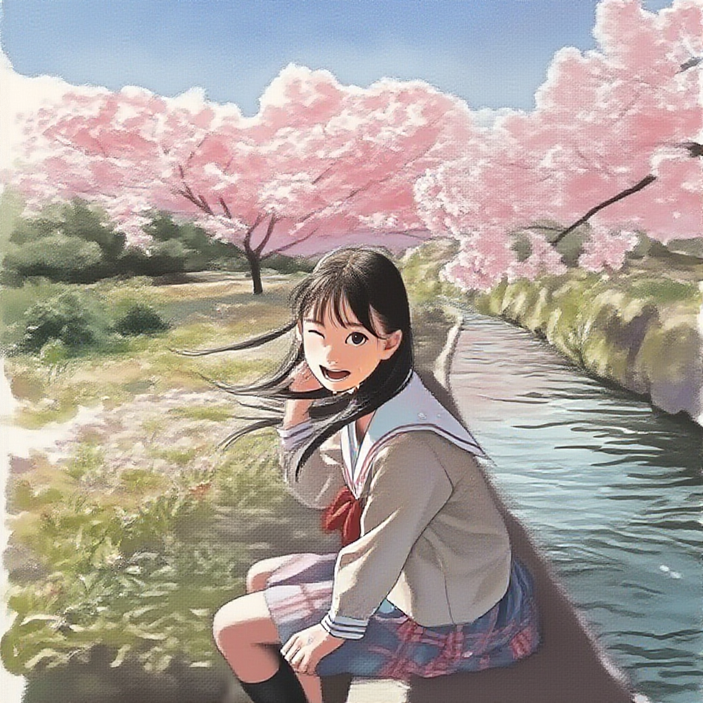 気になるあの子と桜観賞